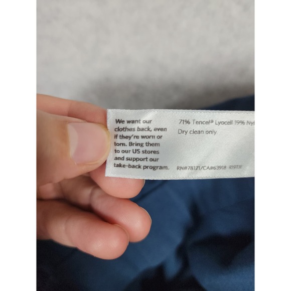 Eileen Fisher Women's Dark Turquois Straight Leg High Rise Pant Size L Business‎ - Picture 13 of 13